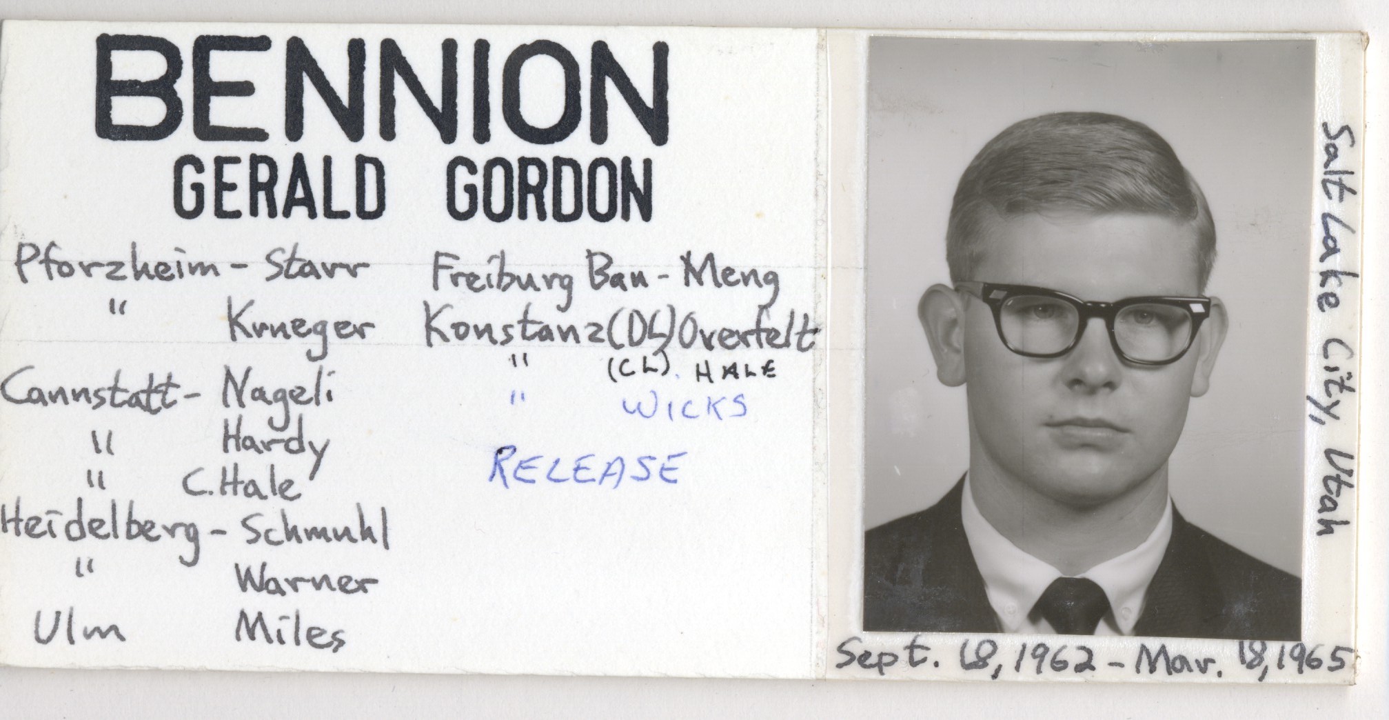 Bennion, Gerald Gordon